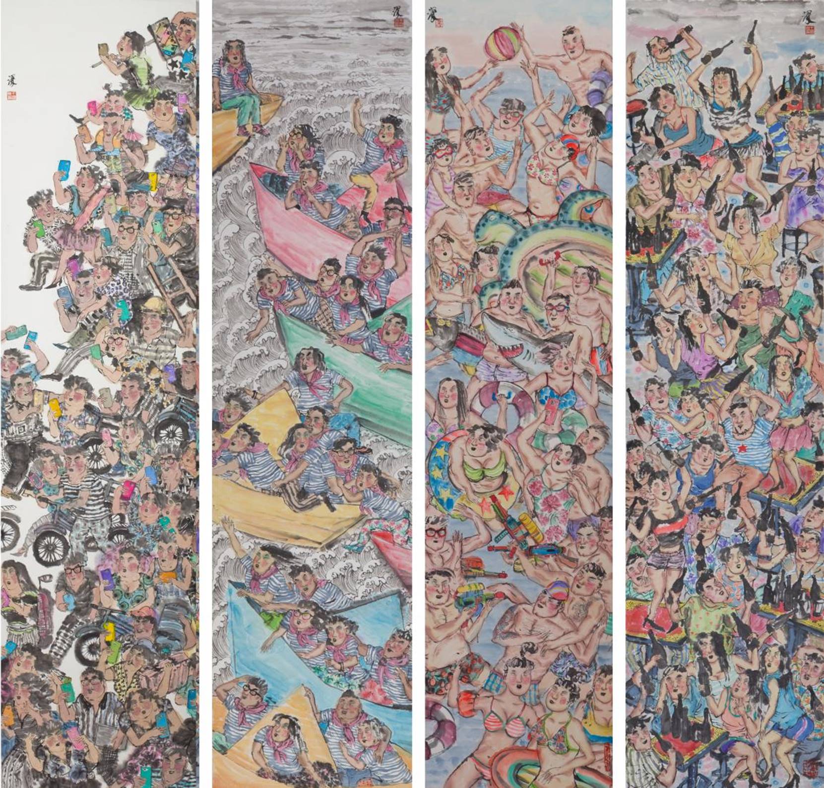 1 大千世界 纸本设色 34×136×4 2016.jpg